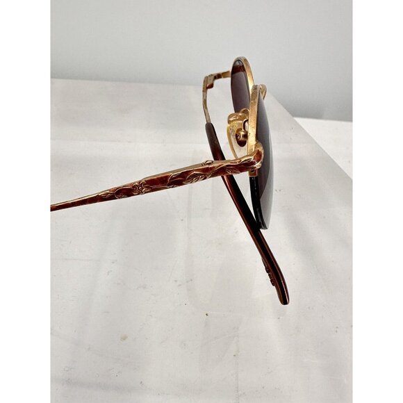 Laura Ashley Vintage Samantha Gold Tone Oval Eyeglasses 50-19-135 (M) - Picture 6 of 14